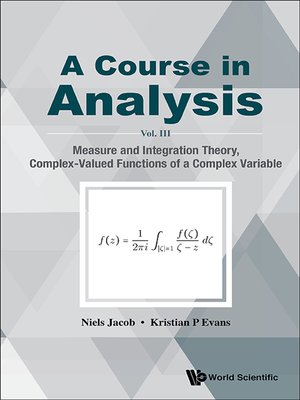 cover image of Course In Analysis, A--Volume Iii